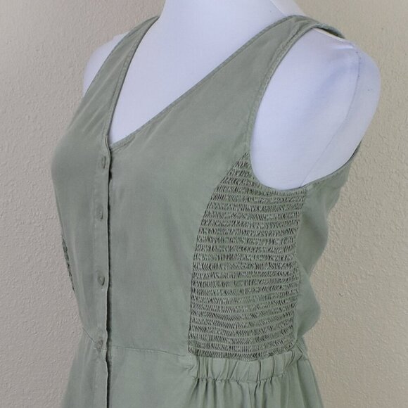 Cloth & Stone MATCHA Button Front Midi Maxi Dress - XS - Picture 2 of 9